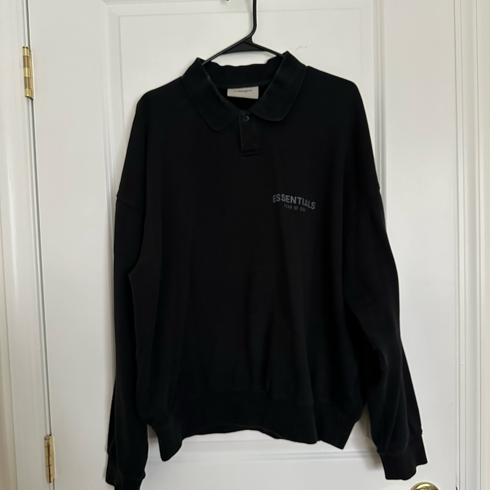 Essentials half button sweater